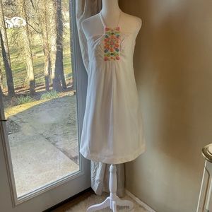 Lilly Pulitzer white beaded dress size 8. Country club chic.
